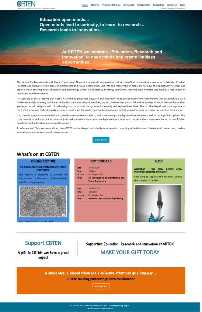 Research Center Website Development - Sajal Dhungana Digital